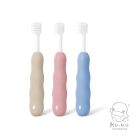 BÀN CHẢI ĐÁNG RĂNG LÔNG MỀM CHO BÉ 1-3 TUỔI, MÀU BE