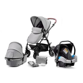 Bộ xe đẩy Kinderkraft MOOV3IN1 - Màu ghi